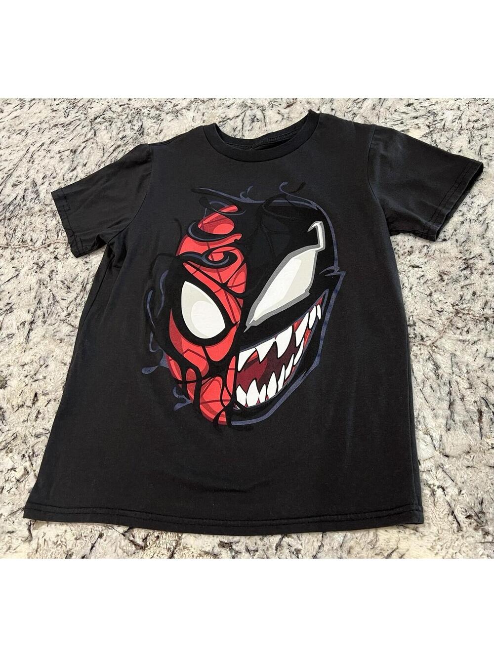 Venom Marvel Boy's T-Shirt Youth Medium Graphic Print Short Sleeve Black